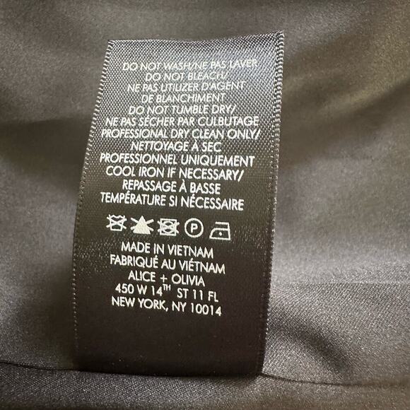 Alice + Olivia Classics Jerri Open-Front Collarless Blazer Size US 10 Black - Picture 8 of 14